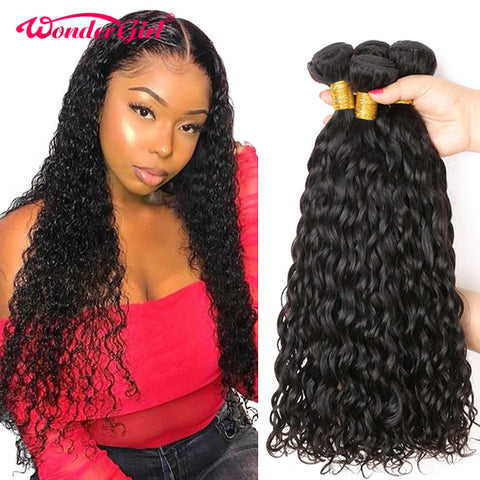 Water Wave Bundles Human Hair Bundles 28 30 Inch 4 Bundles Deal Raw Indian Hair Wet And Wavy Bundles Curly Remy Hair Extension